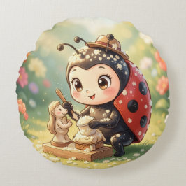 Almofada Redonda The Ladybug and the Hidden Nectar Kingdom.9
