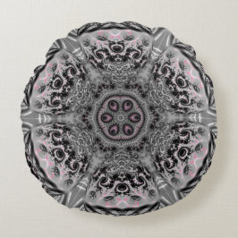 Almofada Redonda The Silver Fractal Garden