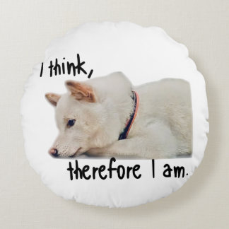 Almofada Redonda Thinking dog クッション　by koroku