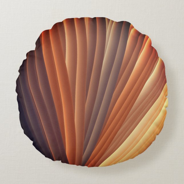 Almofada Redonda Threads Radiantes: A Conexão de Cores (Frente)