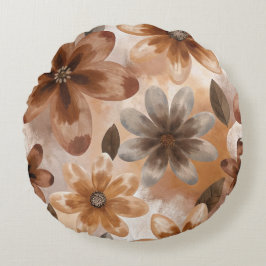 Almofada Redonda Tie Dye Autumn Floral