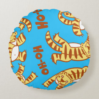 Almofada Redonda Tiger Cubs Cartoon: Engraçado Sem Olho.