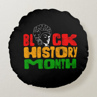 Almofada Redonda Tipografia de saudação do Dia da Lua Negra. Almofa