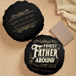 Almofada Redonda Tipografia Elegante Legal Retro Vintage