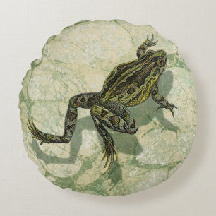 Almofada Redonda Toad Swinning na água