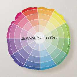 Almofada Redonda Todo o travesseiro da roda de cor das cores