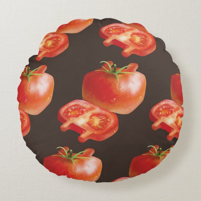 Almofada Redonda Tomate fresco (Frente)