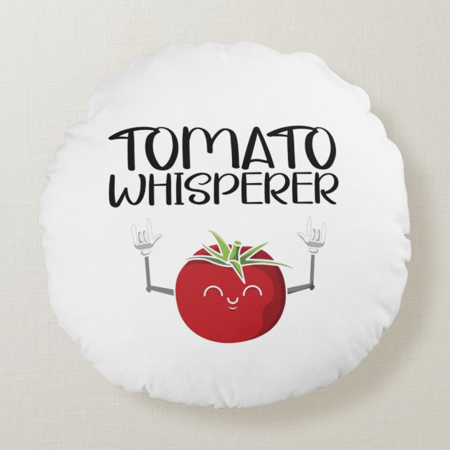 Almofada Redonda Tomato Whisperer (Frente)