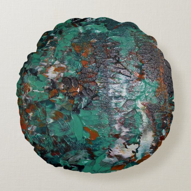 Almofada Redonda Tons da Terra (Frente)