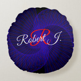 Almofada Redonda Top Down Dual Funnel Geometric Round Pillow