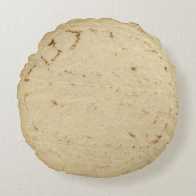 Almofada Redonda Tortilha Redonda de Comida Mexicana (Frente)