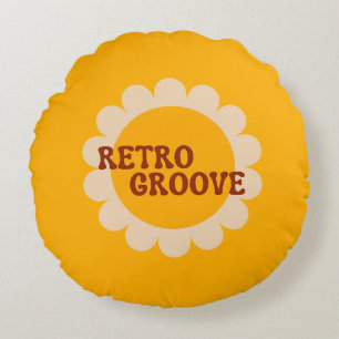 Almofada Redonda Travesseira Redonda Retro Groove