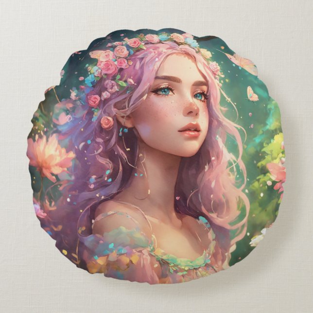 Almofada Redonda travesseiro (Frente)