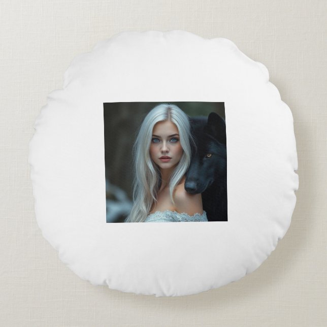 Almofada Redonda Travesseiro  (Frente)