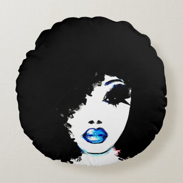 Almofada Redonda Travesseiro Afrocêntrico (Frente)