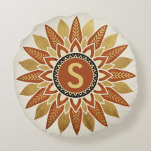 Travesseiro Afrohemiano com Inicial Personalizada