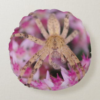 Almofada Redonda Travesseiro Aranha e Flores