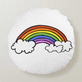 Almofada Redonda Travesseiro Arco-íris