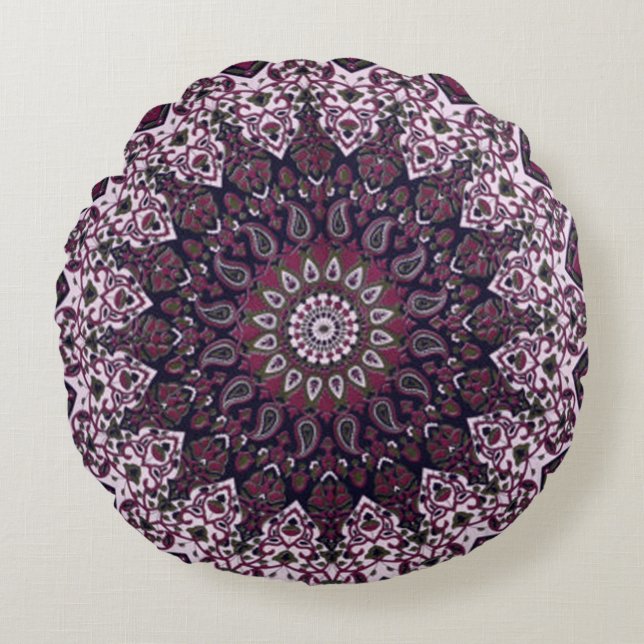 Almofada Redonda Travesseiro boémio do estilo (Frente)