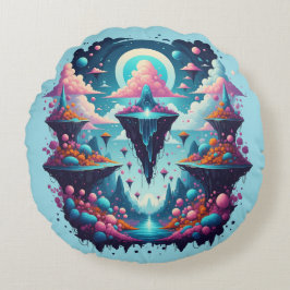 Almofada Redonda Travesseiro Celestial Dreamscape