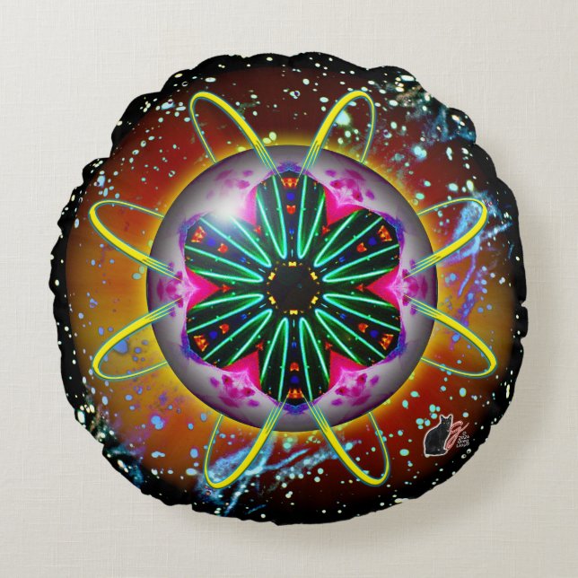 Almofada Redonda Travesseiro Ciclo Orbz (Frente)