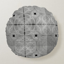 Almofada Redonda Travesseiro circular de serenata prateada