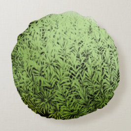 Almofada Redonda Travesseiro circular verde da bola de Moss