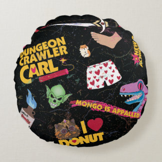 Almofada Redonda Travesseiro colagem do Dungeon Crawler Carl