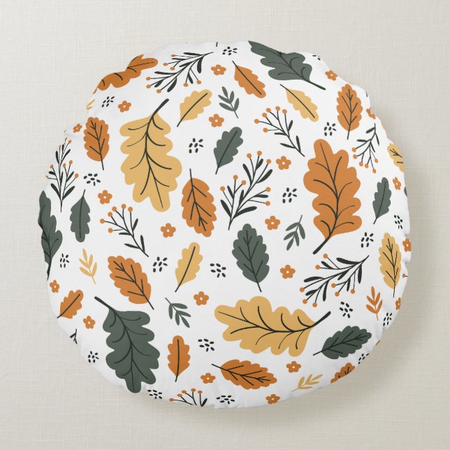 Almofada Redonda travesseiro com um design personalizado. O tecido  (Frente)