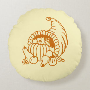 Almofada Redonda Travesseiro - Corno de abundância