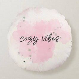 Almofada Redonda Travesseiro Cozy Vibes - Aesthet de Aquarelas de P