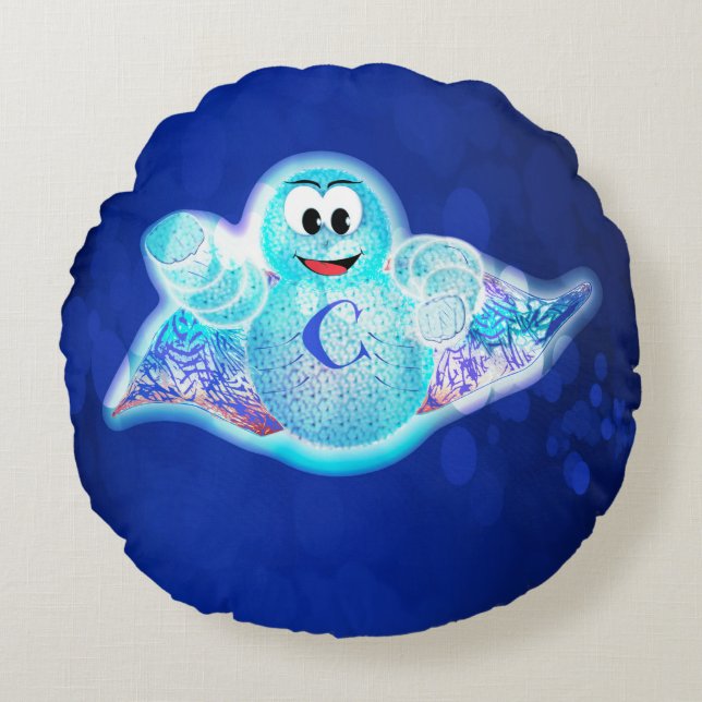 Almofada Redonda Travesseiro cura celular super para miúdos! (Frente)