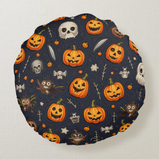 Almofada Redonda Travesseiro Cushion Halloween