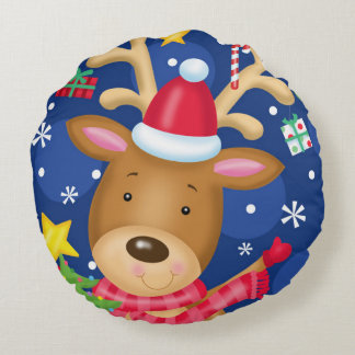 Almofada Redonda Travesseiro da rena