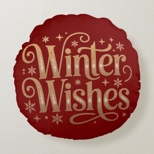 Almofada Redonda Travesseiro das Crianças de Natal | Decoração de F (Frente)