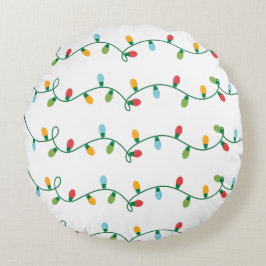 Almofada Redonda Travesseiro das Luzes de Natal #HolidayZ