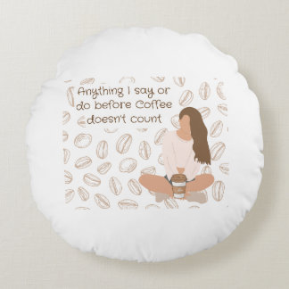 Almofada Redonda Travesseiro de Amantes de Café