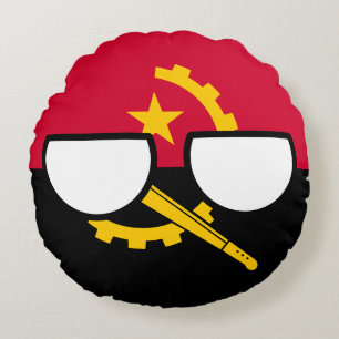 Almofada Redonda Travesseiro de Angola Countryball