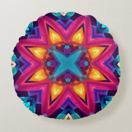 Almofada Redonda Travesseiro de Arremesso com Combinação de Cores A