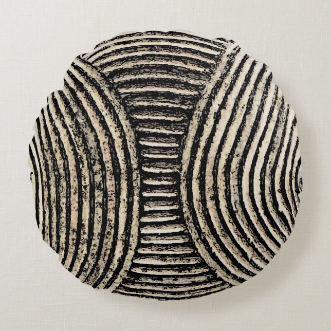 Almofada Redonda Travesseiro de cinzeladura africano (Frente)