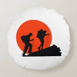 Almofada Redonda travesseiro de designer legal que eu amo caminhar