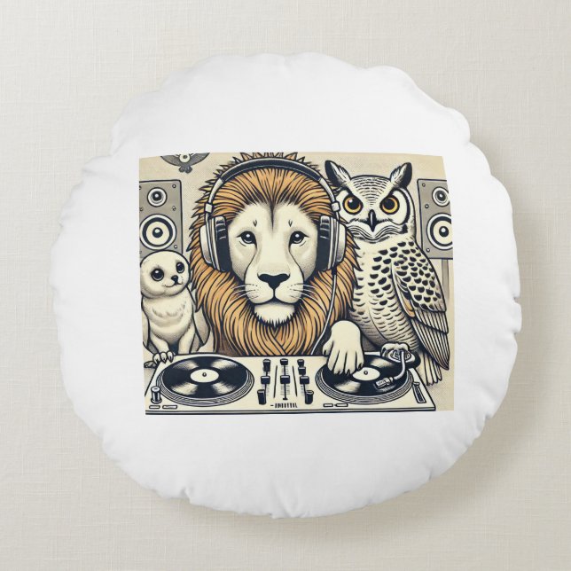 Almofada Redonda Travesseiro de Esfera de Encaixe (Frente)