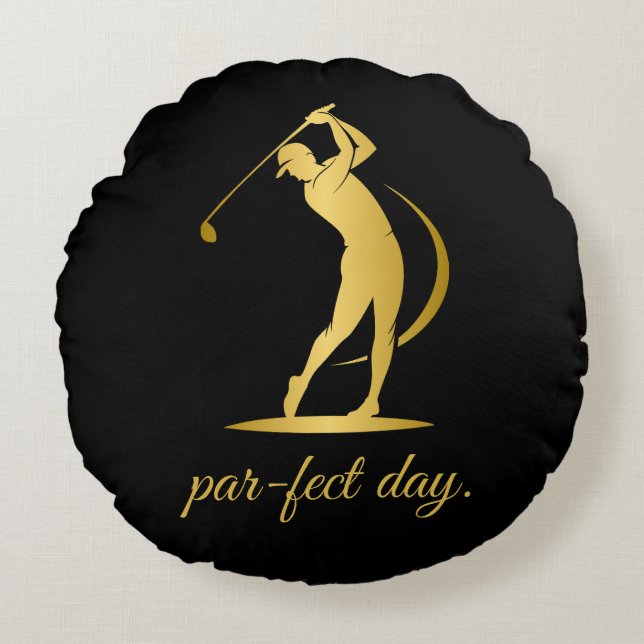 Almofada Redonda travesseiro de golfe personalizado (Frente)