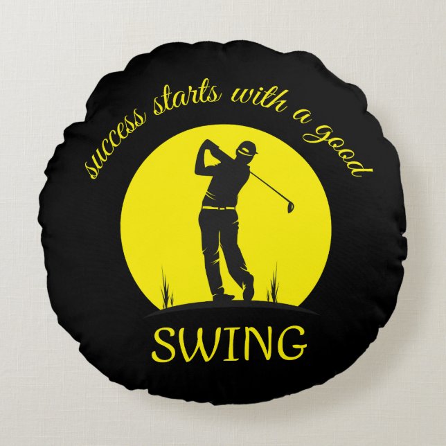 Almofada Redonda travesseiro de golfe personalizado (Frente)