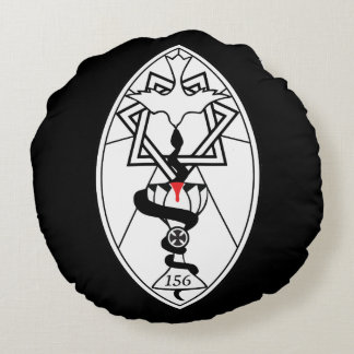 Almofada Redonda Travesseiro de logotipo e estrela preta do Babalon