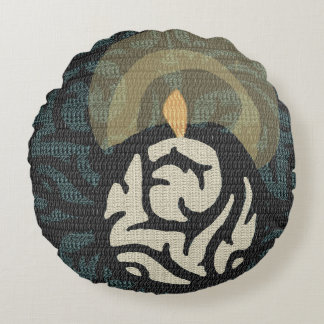 Almofada Redonda travesseiro de motif de tapeçaria rolante romântic