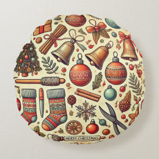Almofada Redonda Travesseiro de Natal