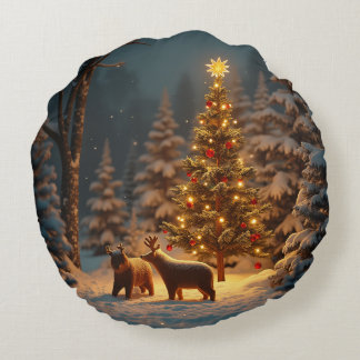 Almofada Redonda Travesseiro de Natal