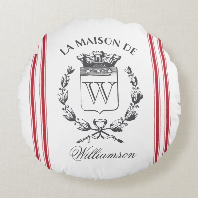 Almofada Redonda Travesseiro de Redondo da Família Personalizada do (Frente)