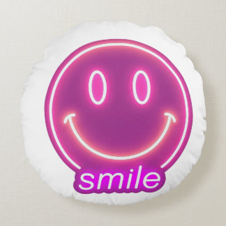 Almofada Redonda Travesseiro de Rosto Sorridente Fofo – Decoração A